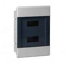 Щиток СП Тусо 24мод. с прозр. двер. 415х299х103мм сер. Рувинил 68124СП