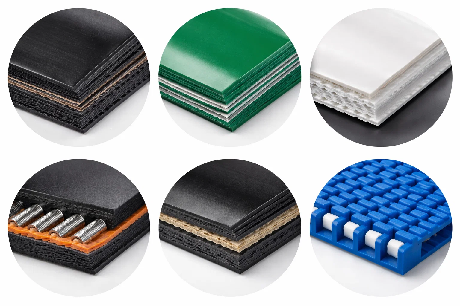 Основные материалы транспортерных лент<