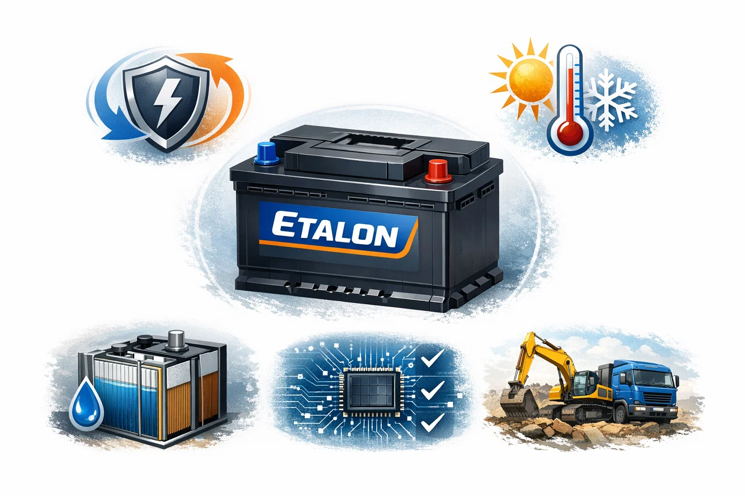 Особенности аккумуляторов Etalon<