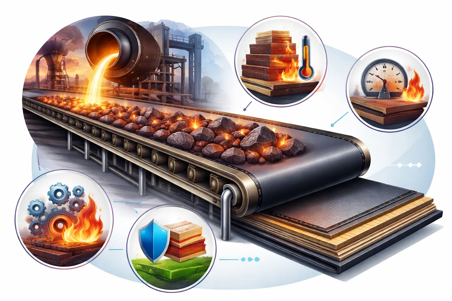 Как выбрать термостойкую конвейерную ленту<