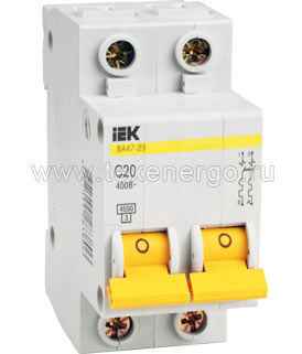 Автомат  2п 20А (C) (ВА 47- 29) ИЭК