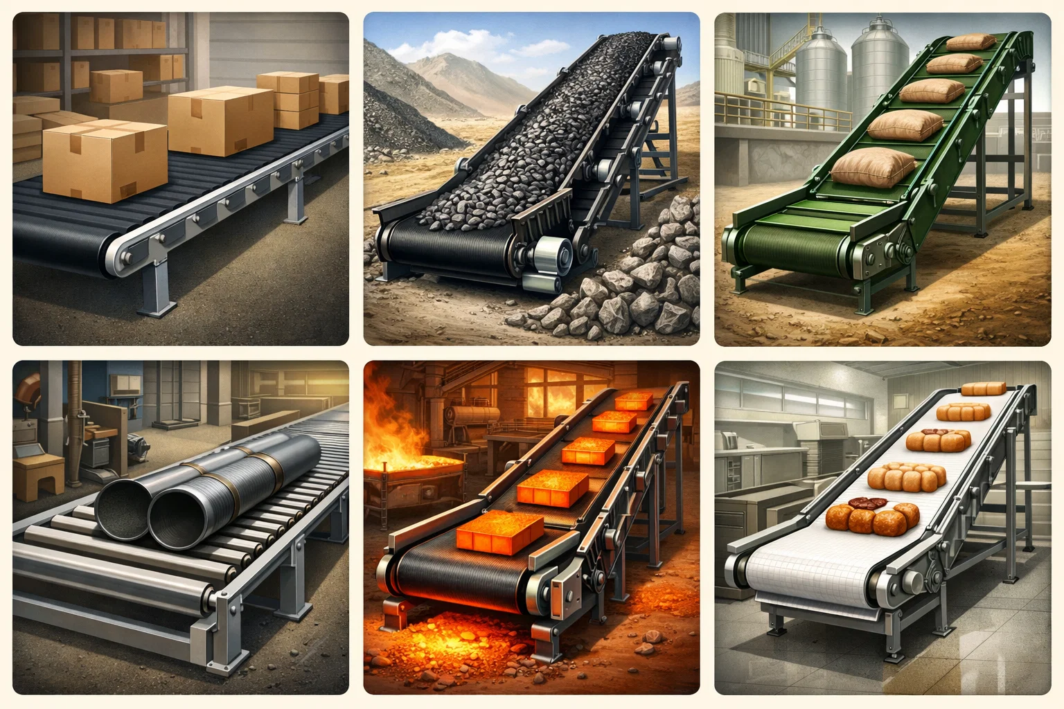 Конвейерные ленты: классификация с учетом назначения<