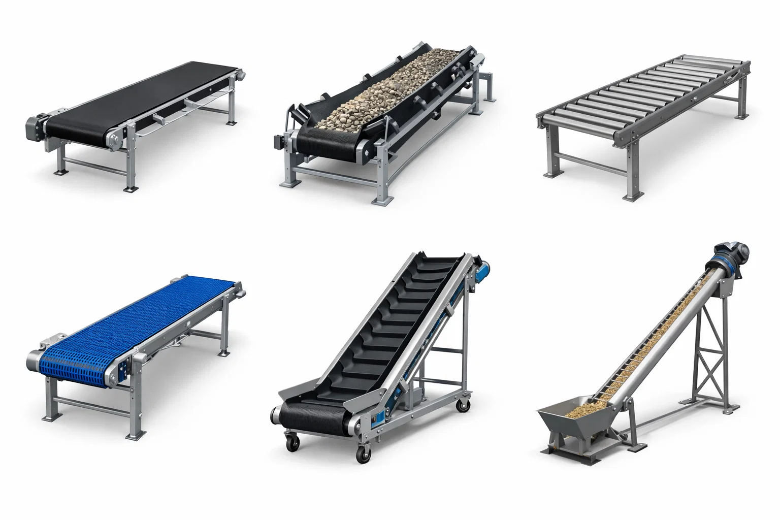 Типы ленточных конвейеров