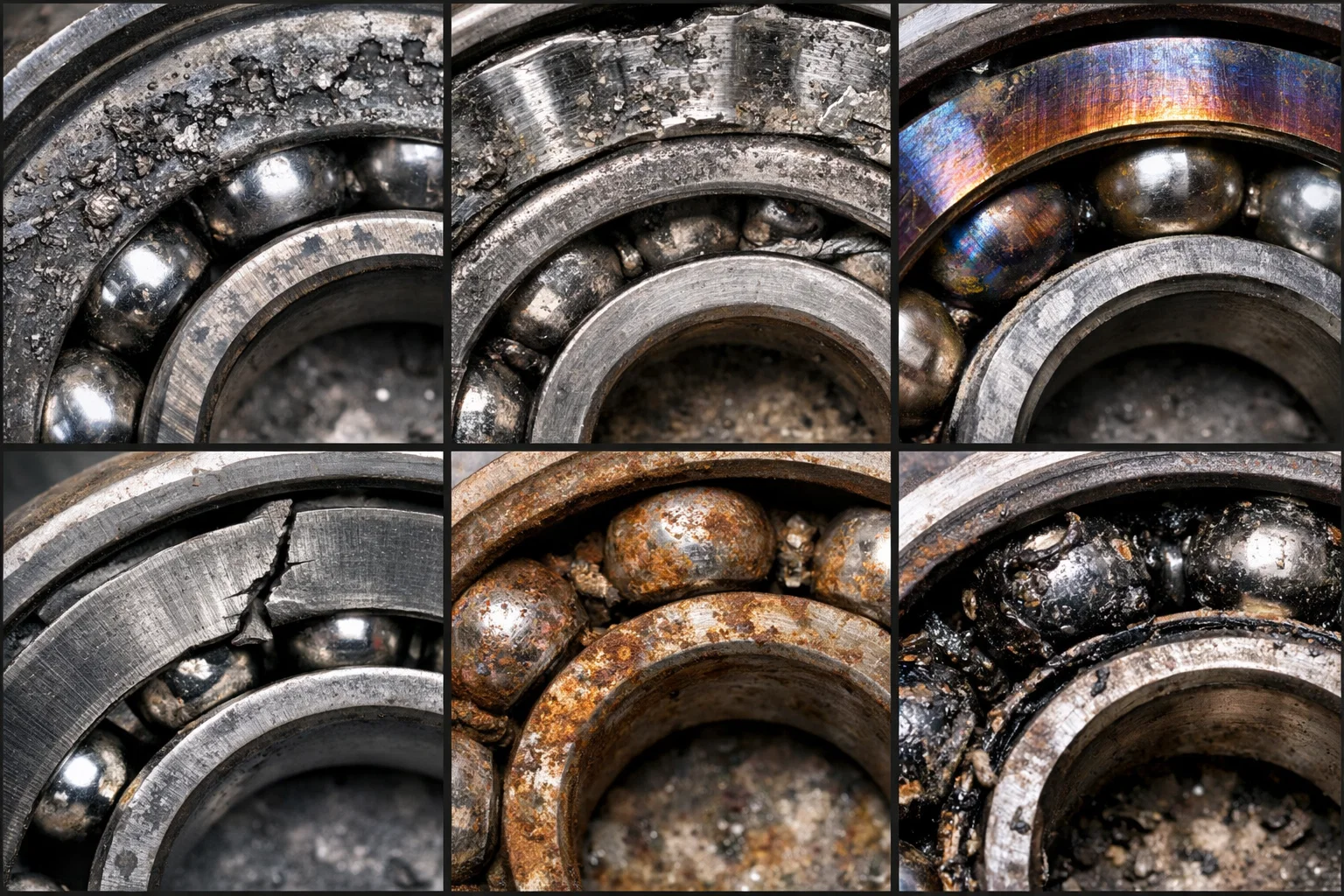 Наиболее распространенные типы отказов работы подшипника<