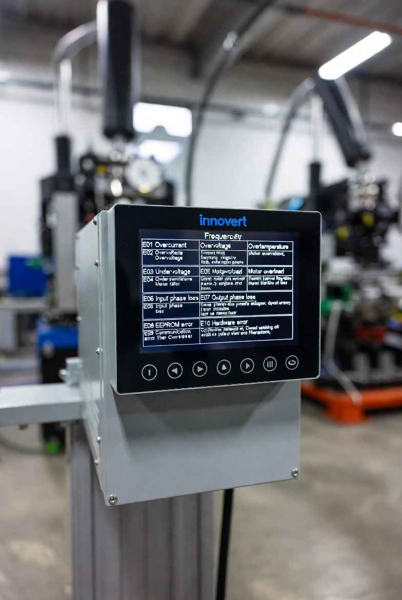 Коды ошибок преобразователей частоты Innovert<