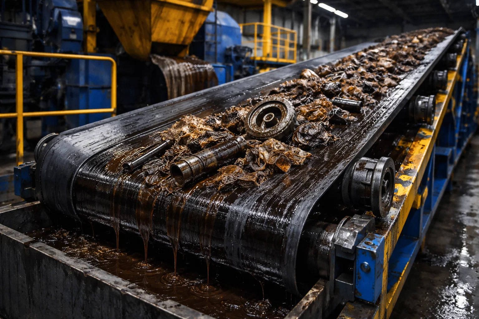 Использование маслостойкой конвейерной ленты<