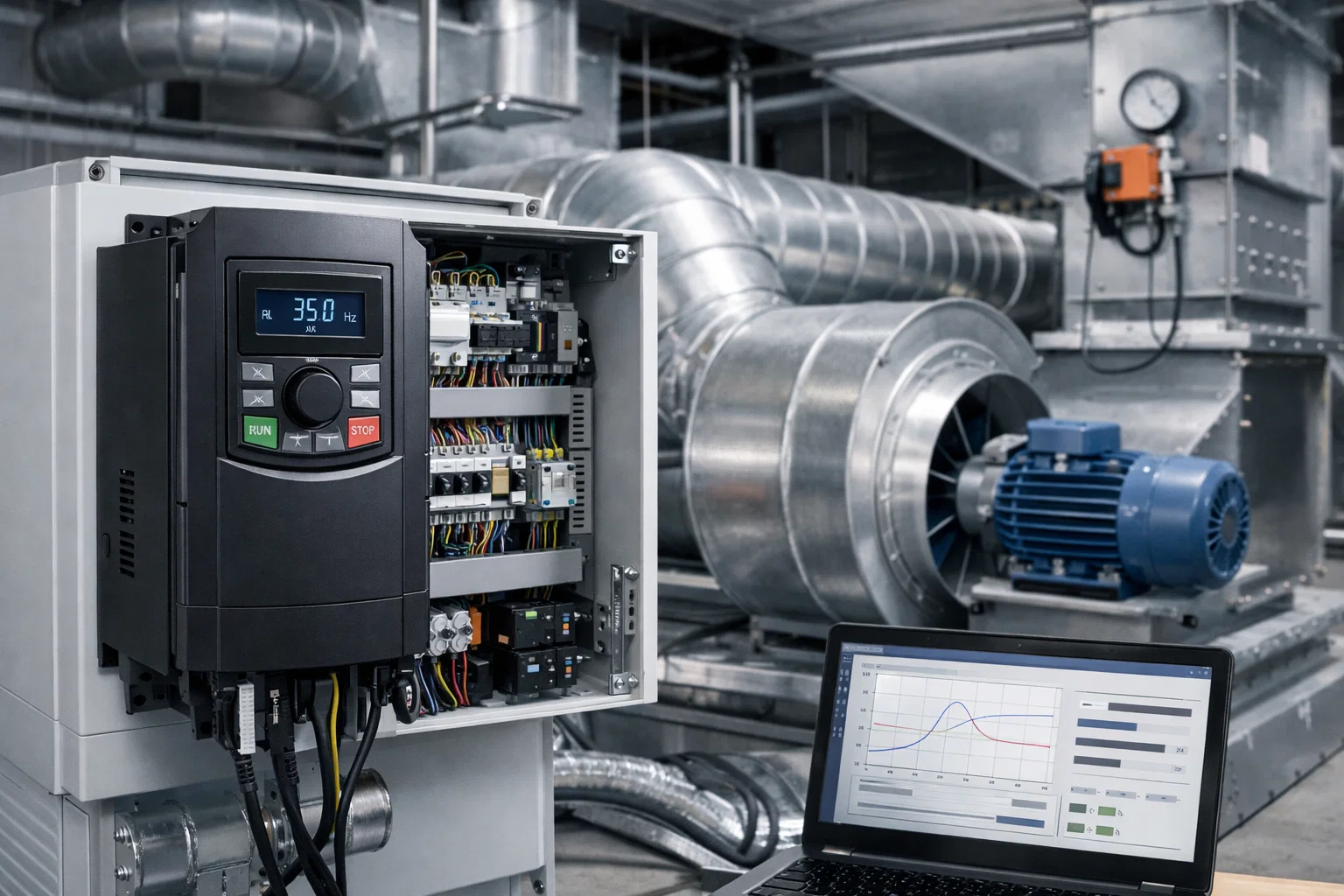 Частотный преобразователь для систем вентиляции: управление, выбор и оптимизация<