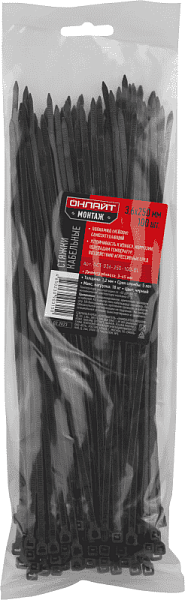 Хомут 90 315 OCT-036-250-100-BL (уп.100шт) ОНЛАЙТ 90315 