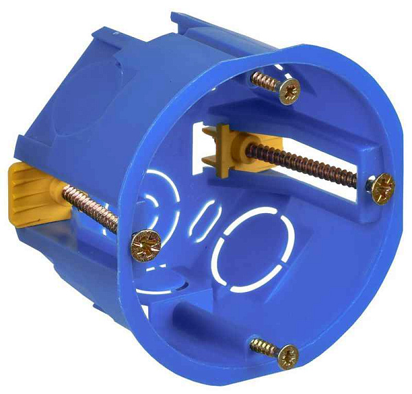 Коробка установочная С3 d68х45 для полых стен (с саморезами и пластик. лапками) GENERICA UKG10-068-045-000-P-UO 