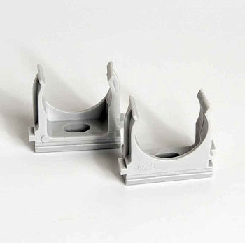 Держатель для труб (клипса) d25мм сер. (уп.100шт) TOKOV ELECTRIC TKE-LC-25-C06/100