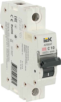 Выключатель автоматический модульный 1п C 10А M06N ARMAT IEK AR-M06N-1-C010 IEK