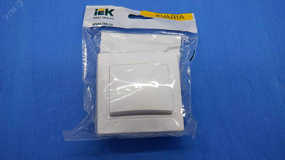 ИЭК Кварта Выкл. 1кл с/у 10А IP44 ВС10-1-0-КБ-44 белый IEK Кварта