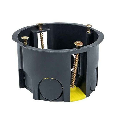 Коробка установочная КМП-020-011 для полых стен 71х45 полипропилен пласт. лапки IP30 черн. EKF plc-kmp-020-011 