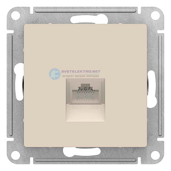 ШЭ Атлас Роз.комп. с/у RJ45, (б/рамки, беж) ATN000283 (10шт/уп)