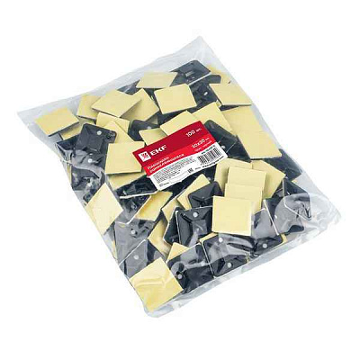 Площадка самоклеящаяся 30х30мм черн. (уп.100шт) EKF plc-30x30-b 