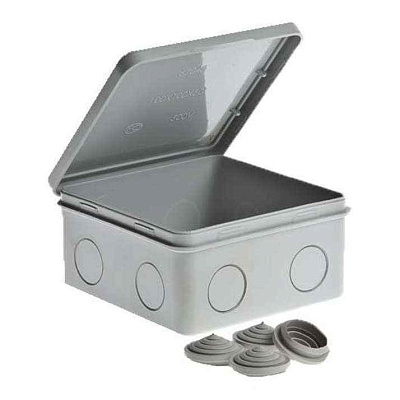 Коробка ОП Тусо распаячная 100х100х50мм откид. крышка IP54 Ruvinil 67044 