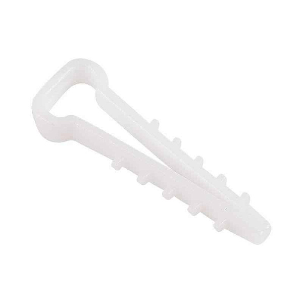 Дюбель-хомут 6-12 для плоского кабеля бел. (уп.100шт) Rexant 07-4612 