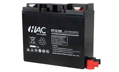Батарея аккумуляторная HAC RT12180, F3(M5), 12V/18Ah, 181х77х167 ДxШxВ, 4.85 кг, 6-8 лет - купить в Москве - ООО Гамма-компоненты