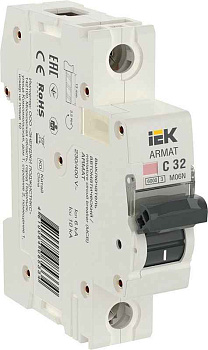 Выключатель автоматический модульный 1п C 32А M06N ARMAT IEK AR-M06N-1-C032 IEK