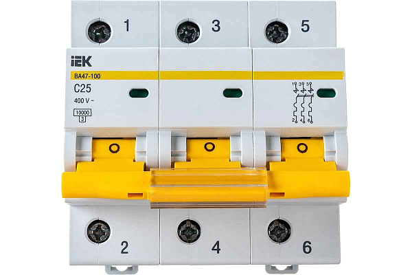 Автомат (ВА 47-100) 3п  25А (C) ИЭК 