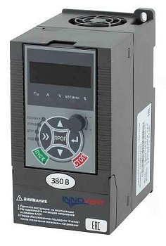 Преобразователь частоты векторный INNOVERT ITD112U43B2 (1,1 кВтx380 В), выходной ток 3.0 А, NPN/PNP INNOVERT