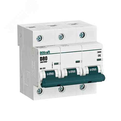 13020DEK Авт. выкл. 3Р 80А х-ка D ВА-201 10кА 