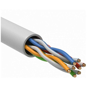 Кабель витая пара U/UTP кат.5E 4х2х24AWG solid LSZH бел. (м) GENERICA BC1-C5E04-128-305-G