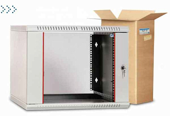 Шкаф телекоммуникационный настенный разборный 15U (600х520) дверь стекло