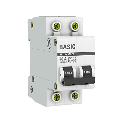 Выкл.нагрузки 2Р 40А (ВН-29) Basic 