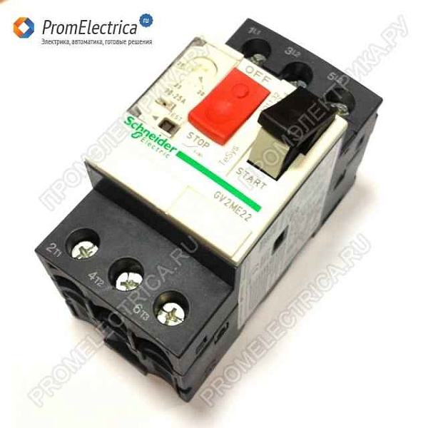 GV2ME16 АВТОМАТИЧЕСКИЙ ВЫКЛЮЧАТЕЛЬ С КОМБИНИРОВАННЫМ РАСЦЕПИТЕЛЕМ 9-14А 