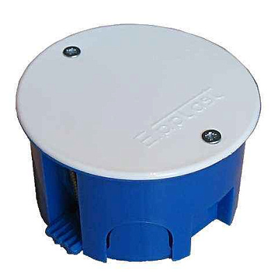 Коробка разветвительная СП d70х40 крышка на винтах пластиковые лапки для г/к Epplast 155176 