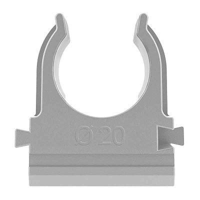 Держатель для труб (клипса) d20мм сер. TOKOV ELECTRIC TKE-LC-20-G 