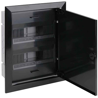 Щиток СП Тусо 24мод. с метал. двер. 430х325х103мм черн. Ruvinil 68124МЧ 