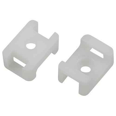 Площадка под хомуты 22х16мм с монтажным отверст. М4 NO-225-305 бел. (уп.50шт) Эра Б0066716 