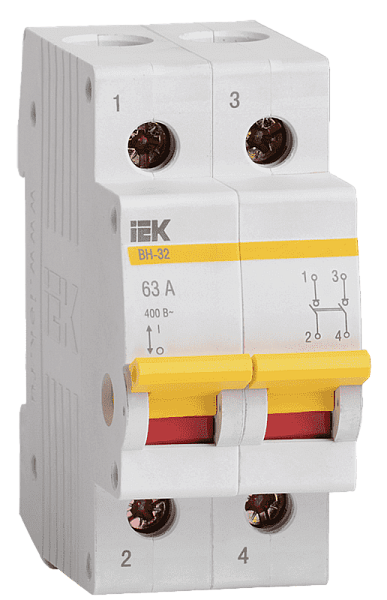 Выкл.нагрузки 2Р 20А (ВН-32) ИЭК 