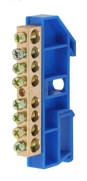 Шина PE "земля" на DIN-изол. ШНИ-8х12-8-Д NO-222-51 син. ЭРА Б0033431 