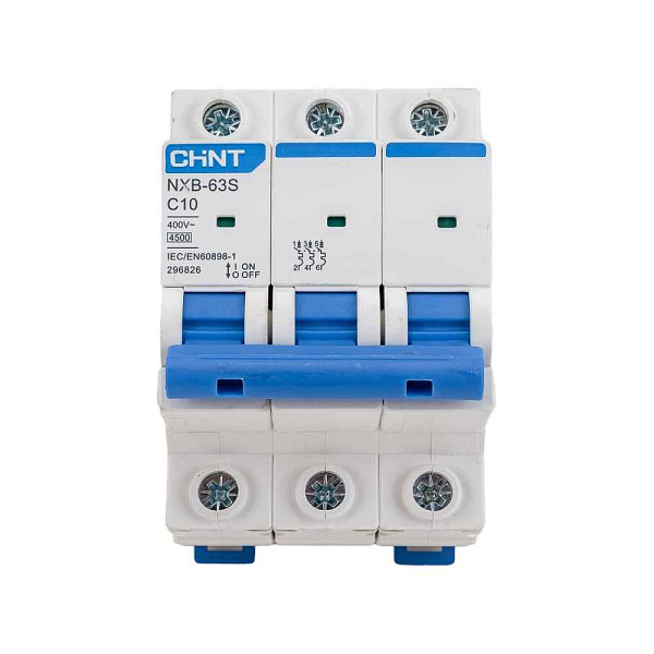 Автомат  3п 10А (C) (NXB-63S) 4,5kA (CHINT) 