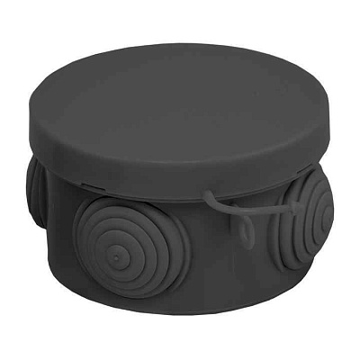 Коробка распаячная КМР-040-038 с крышкой 65х40 4 мембранных ввода IP54 черн. EKF plc-kmr-040-038-b 