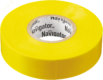 Изолента ПВx 0,18x19ммx20м желтая Navigator 71112