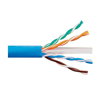 Кабель витая пара F/UTP, CAT 6, PVC, 4PR, 23AWG, INDOOR, SOLID, синий, 305 м, REXANT
