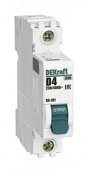 11151DEK Авт. выкл. 1Р 8А х-ка C ВА-101 4,5кА DEKraft