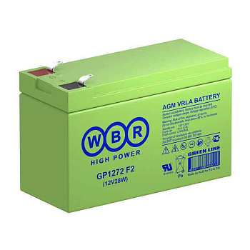 Аккумулятор 12В 7.2А.ч WBR GP1272 F2 (12V28W) WBR