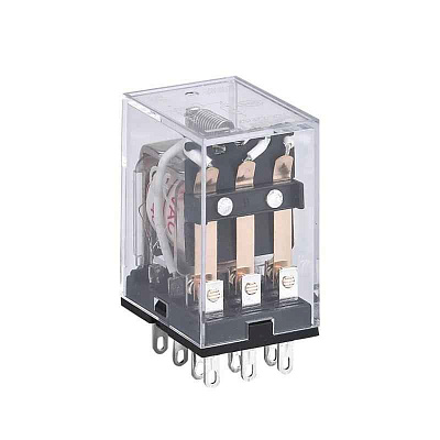 Реле промежуточное JZX-22F(D) 3 конт. с инд. LED 5А 24В AC CHINT 285356 