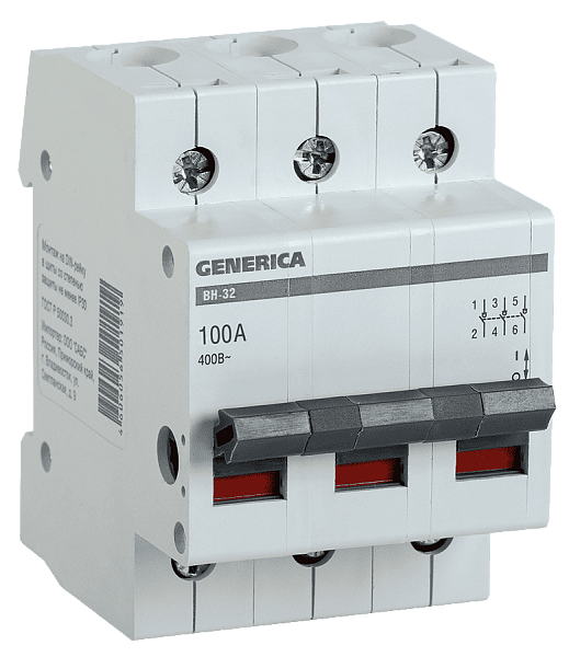 Выкл.нагрузки 3Р 100А (ВН-32) SHCET 