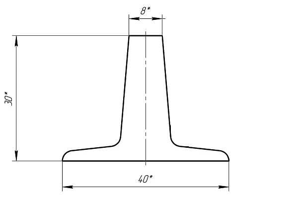 Профиль резиновый неармированный ТВ30