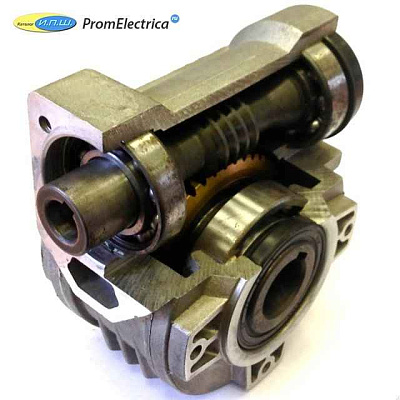 Цилиндрический мотор-редуктор 412A (i=46.86) вал вх./вых. 14/25 мм