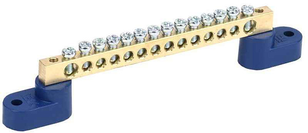 Шина нулевая ШНИ 6х9-14 У2-С на 2х угл. изол. IEK YNN10-69-14C2-K07 