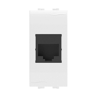 Кабель-канал  Розетка комп. RJ-45 AMP кат. 5е (1мод.) белая 76646B