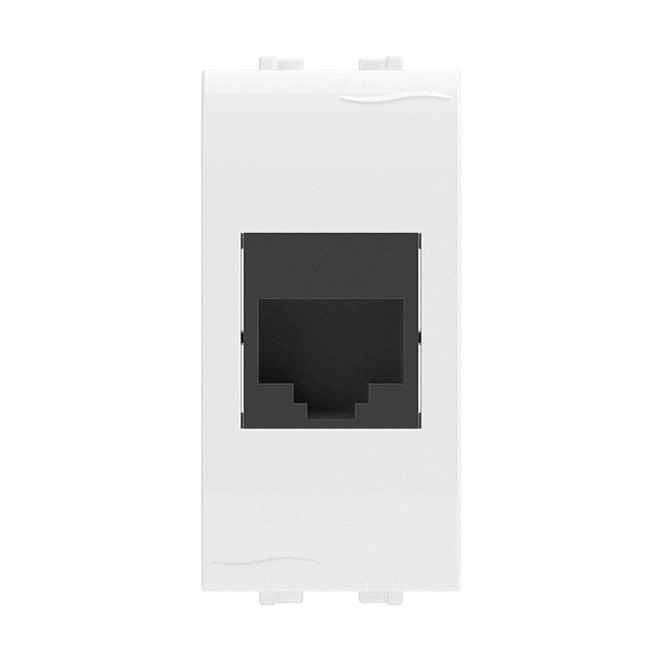 Кабель-канал  Розетка комп. RJ-45 AMP кат. 5е (1мод.) белая 76646B