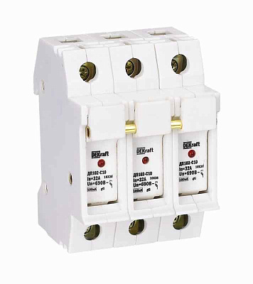 Держатель предохранительного типа C10 ДП102-С10-3Р DEKraft 21385DEK 